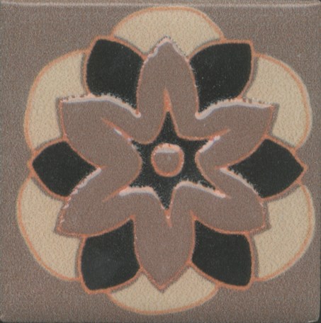 Керамическая плитка вставка анвер 10 коричневый 4,85x4,85