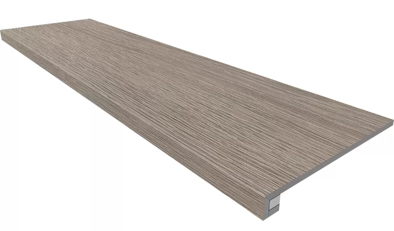 Ступени estima Комплект kw02 kraft wood light grey (Ступень 33x120 структурированный прямоугольный бортик без насечек и Подступенок 14,5x120) 33x120