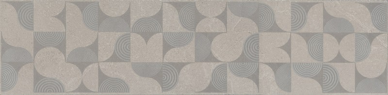 Керамическая плитка Бордюр Авенида серый светлый обрезной 14,5x60