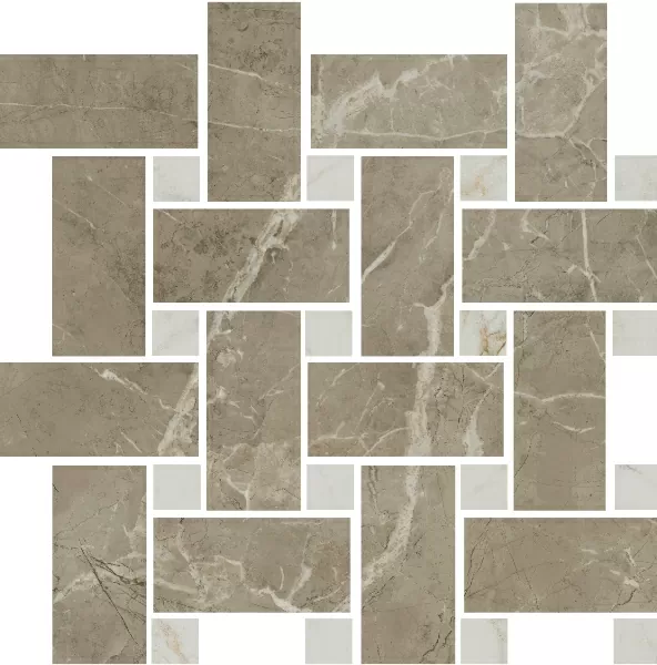 Керамическая плитка Декор kerama marazzi t038\sg6541 Серенада мозаичный бежевый темный лаппатированный 32x32
