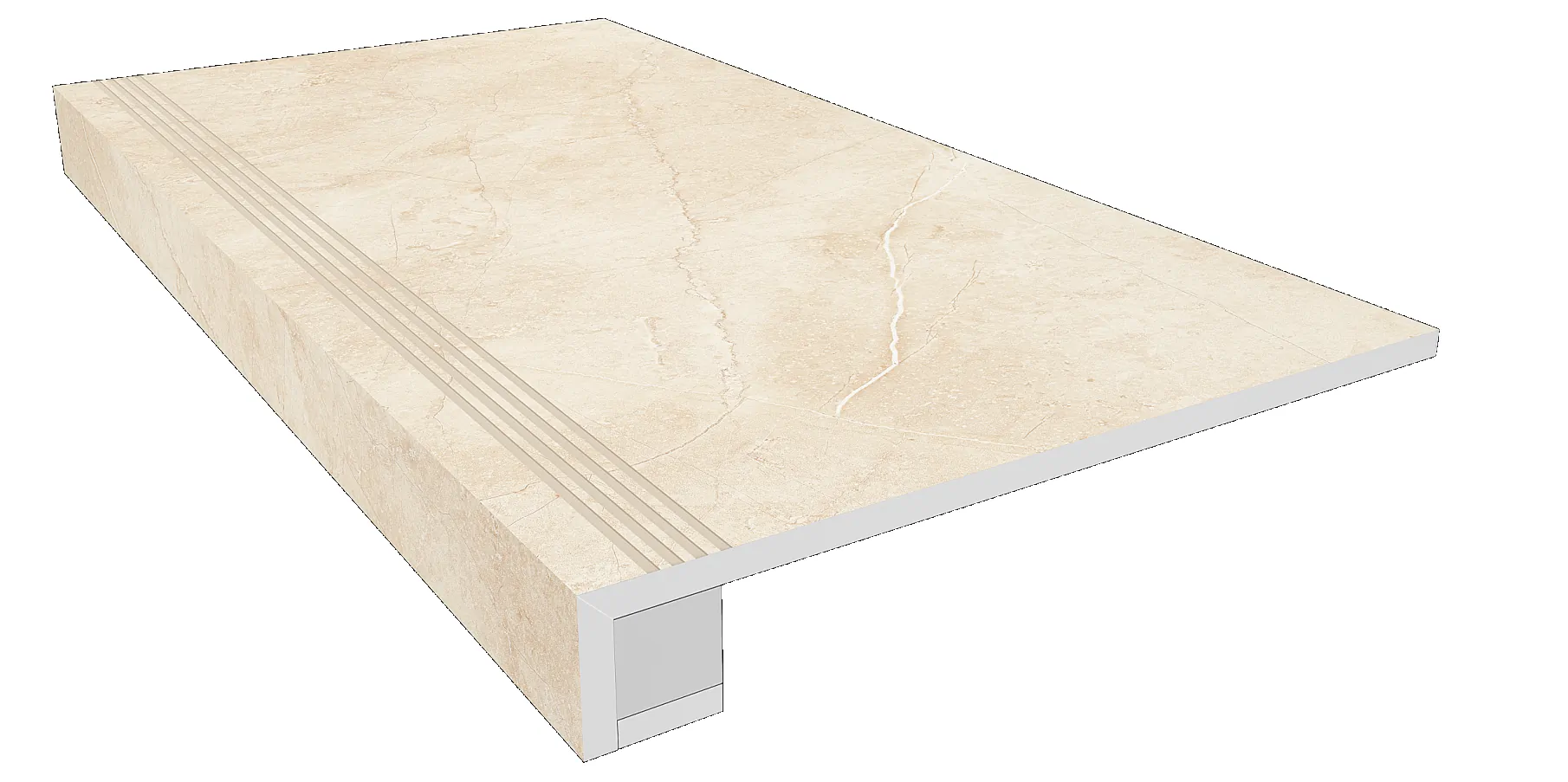 Ступени Комплект estima ma02 ametis marmulla light beige (33x120 непол. прямоугол. бортик с насечками + Подступенок 14,5x120) 33x120