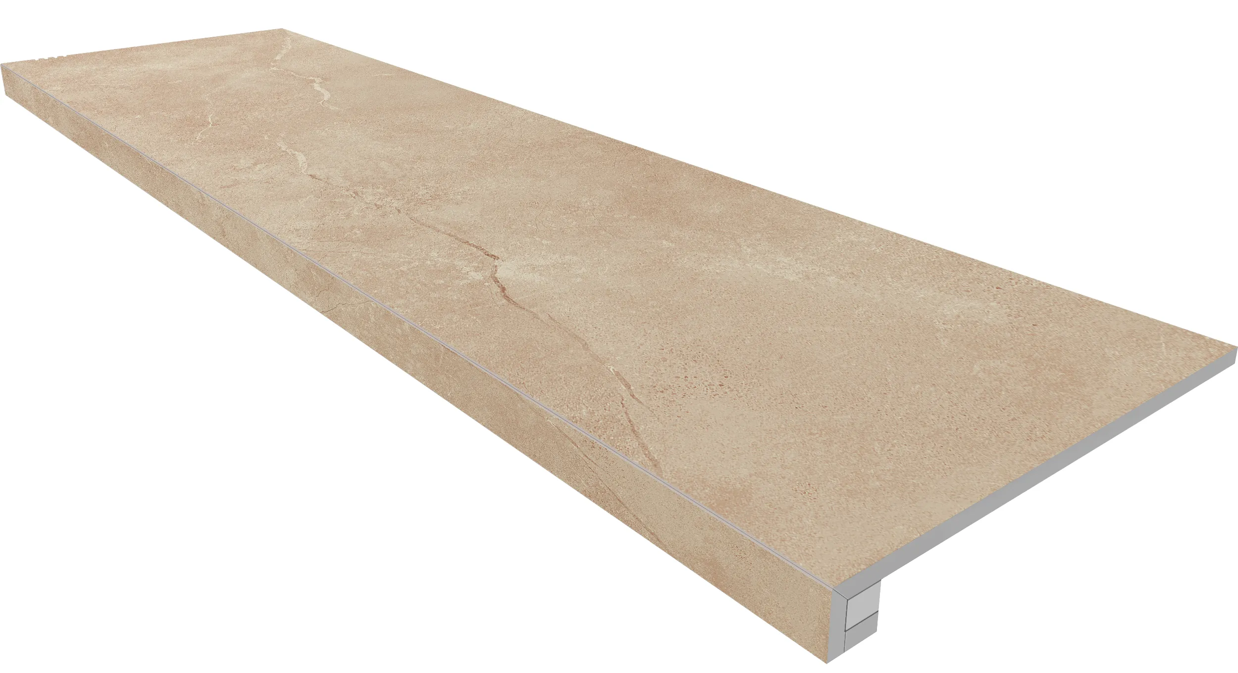 Ступени Комплект estima mm01 ametis magmas beige (33x120 непол. прямоугол. бортик без насечек + Подступенок 14,5x120) 33x120