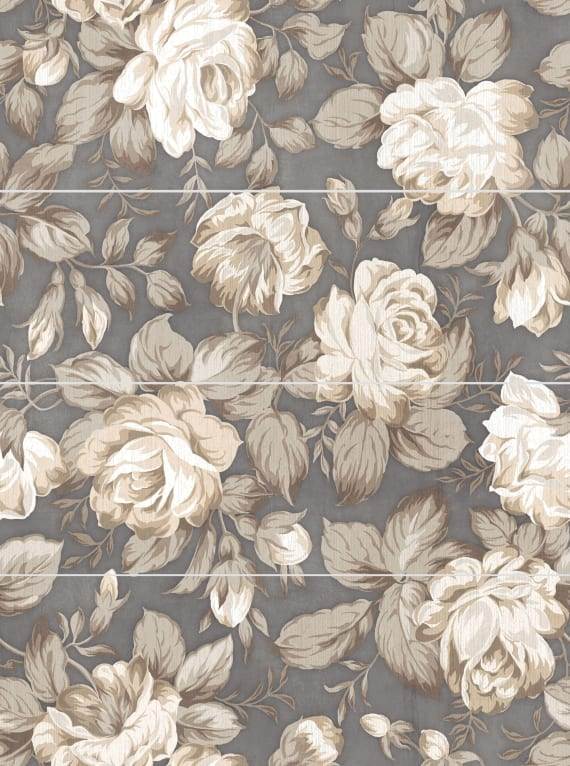 Керамическая плитка Фиори Гриджо панно цветы (комплект из 4 шт.) 60x80