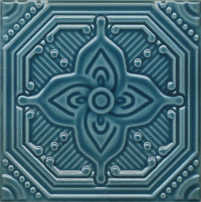 Керамическая плитка Декор Салинас синий 15x15
