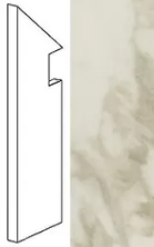 Керамогранит marvel royal calacatta battiscopa sag.sx 7,2x30