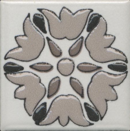 Керамическая плитка вставка анвер 4 серый 4,85x4,85