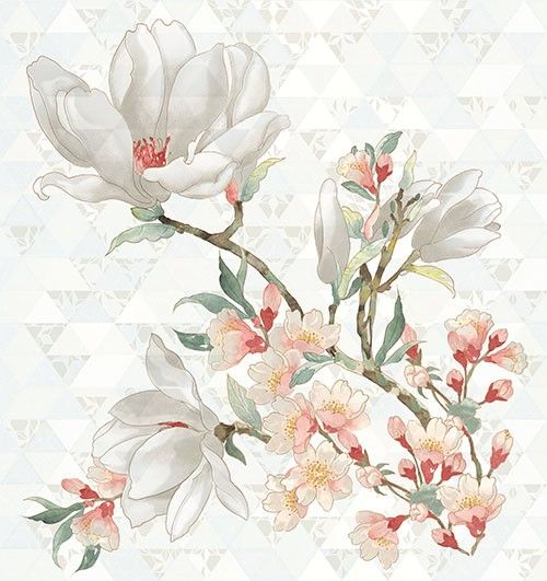 Керамическая плитка primavera magnolia bianco 70,9x75,3