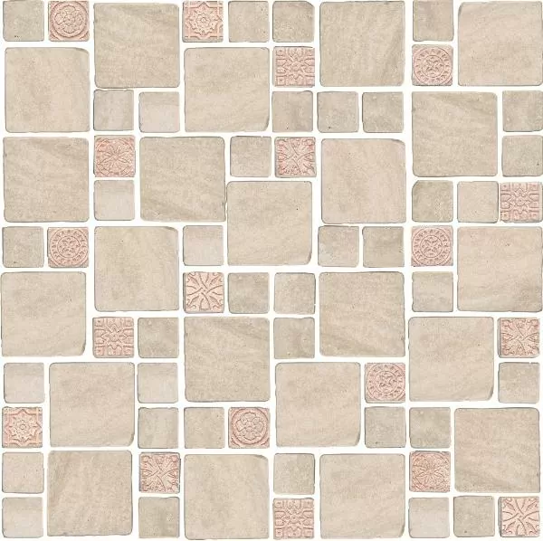 Керамическая плитка Декор kerama marazzi mbd006 Риальто Антика 4 мозаичный бежевый светлый матовый 30x30