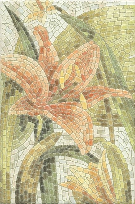 Керамическая плитка Декор Летний сад Лилии лаппатированный hgd\a143\880l 20x30