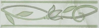 Керамическая плитка софия тюльпан зеленый 5,7x20
