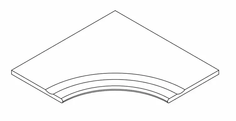 Бортик Италон Фоссил Блэк с выемкой закругленный 620090001416 серый 30x120