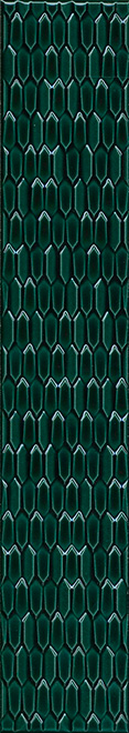 Керамическая плитка Бордюр Левада зеленый темный 7.1x40