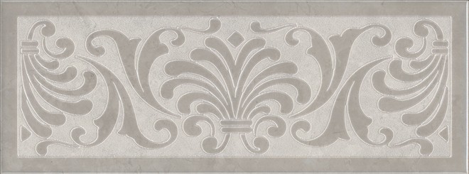 Керамическая плитка Декор Монсанту 1 серый светлый 15x40