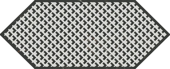 Керамическая плитка Декор Келуш 3 черно-белый 14x34