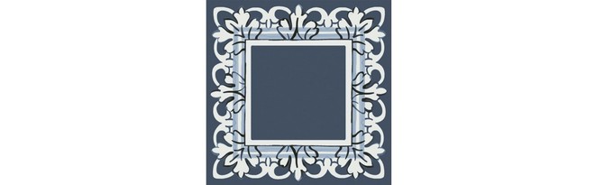 Керамическая плитка Декор Алмаш синий 9,8x9,8