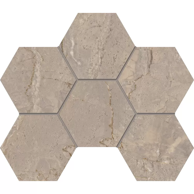 Мозаика estima br02 bernini hexagon beige бежевый неполированный 25x28.5