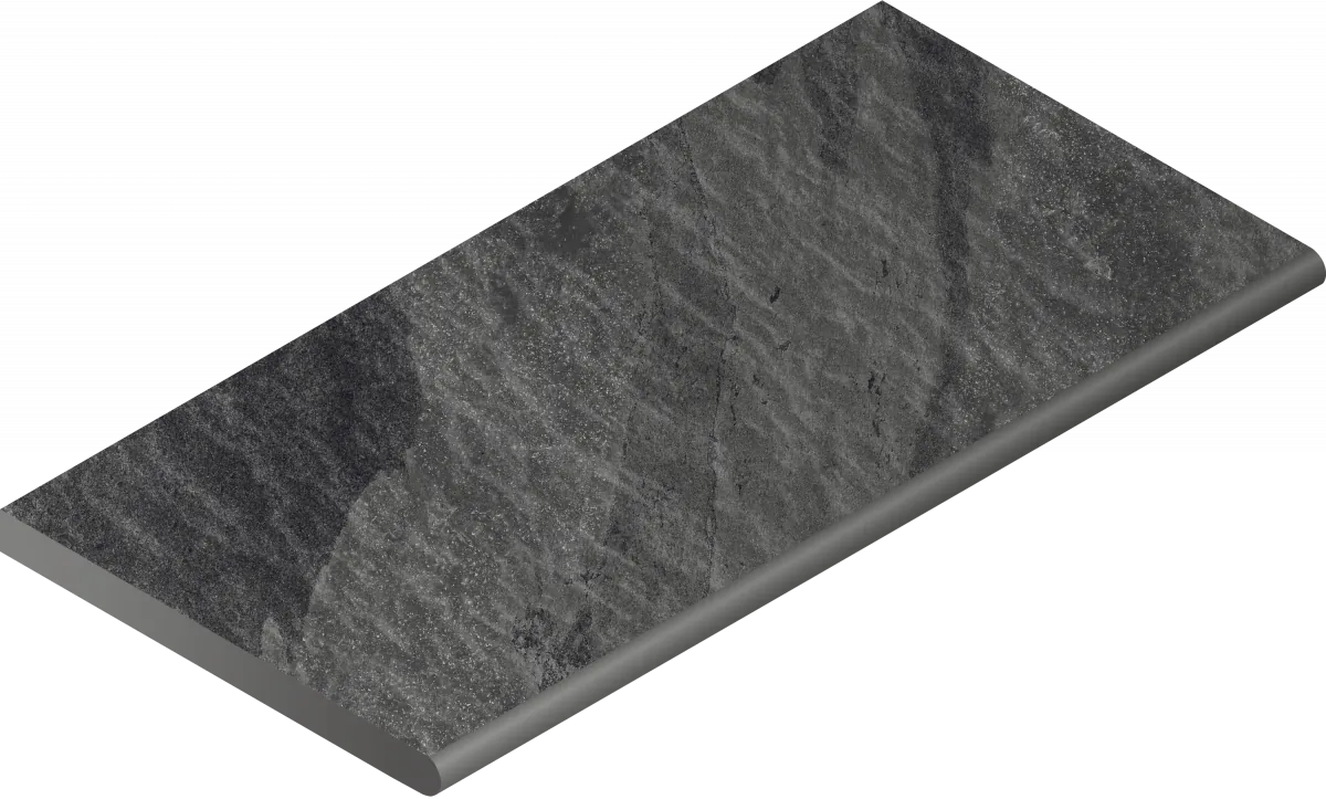 Бортик Италон Материя x2 Титанио закругленный 620090001204 черный 30x120