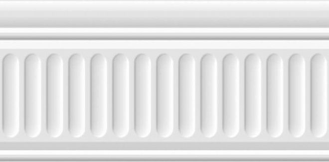 Керамическая плитка Бордюр Бланше белый структурированный 9,9x20