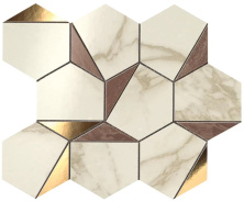 Мозаика marvel gold hex brown-calacatta 25,1x29
