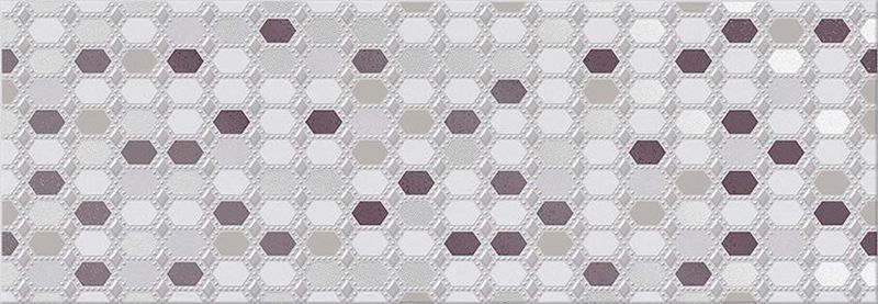 Керамическая плитка malwiya grey geometria decor 24,2x70