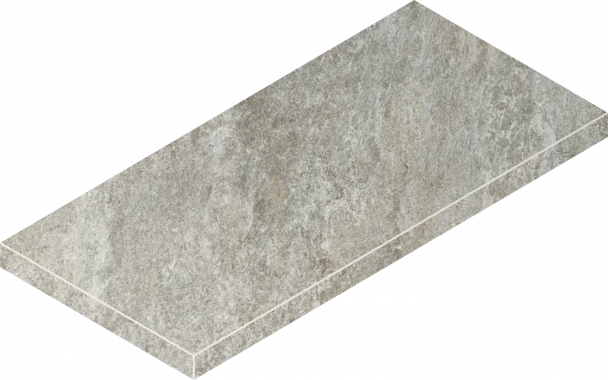 Ступени Италон Магма Сильвер Грип угловая левая 620070002972 серый 33x60