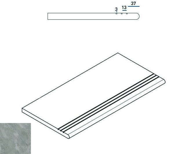 Ступени РОК СТУПЕНЬ ЗАКРУГ.ГРИП 30x60 30x60