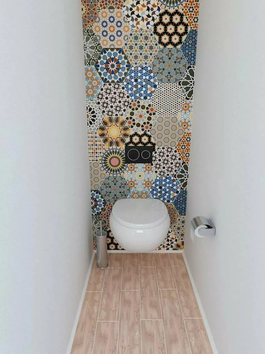 Плитка мозаика в туалете