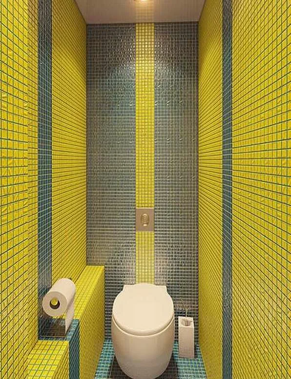 Туалет дизайн интерьера с плиткой