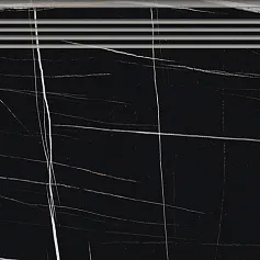 Ступени Керранова Марбл Тренд nero dorato черный 30x120