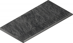 Италон ТИТАНИО СТУПЕНЬ ЗАКРУГ.ГРИП 30X60 П чёрный для офиса для дома для улицы для крыльца