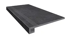 Ступени Комплект estima ln04 luna black (Ступень 33x120 непол. прямоугол. бортик с насечками + Подступенок 14,5x120) 33x120