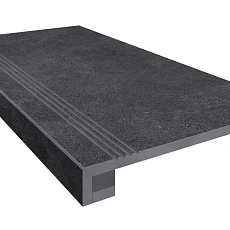 Ступени Комплект estima ln04 Луна/ luna black (Ступень 33x120 Непол. Прямоугол. Бортик С Насечками + Подступенок 14,5x120) 33x120