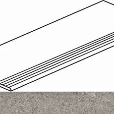 Керамогранит Ступень Италон Дискавер grey gradino 30x60 натуральный 30x60