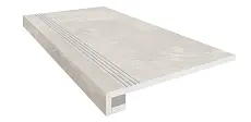 Ступени Комплект estima te00 terra white (Ступень 33x120 непол. прямоугол. бортик с насечками + Подступенок 14,5x120) 33x120