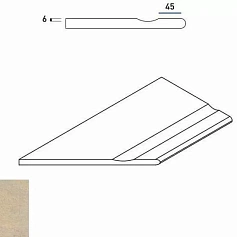 Керамогранит СЭНД БОРТИК 30x60 С ВЫЕМКОЙ ЗАКРУГ.ЛЕВ 30x60