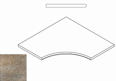 Италон ЭМЕРАЛЬД БОРТИК 60X60 УГЛ.ЗАКР.30 коричневый для крыльца для улицы