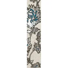 Керамическая плитка gris flower turquoise бордюр 7,4x36