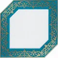 Керамическая плитка Декор Клемансо бирюзовый 15x15