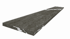 Ступени coliseumgres Микеланджело Дарк угловая левая 620070002505 черный 33x60