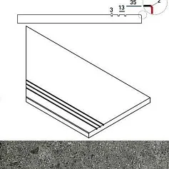 Керамогранит ГРЭЙ БОРТИК 30x60 ГРИП ЛЕВ 620090000602 30x60