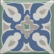 Керамическая плитка вставка анвер 7 зеленый 4,85x4,85