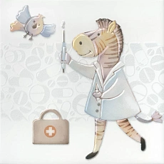 Керамическая плитка Декор kerama marazzi vt\a505\5009 Айболит 5 20x20