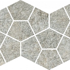 Мозаика Италон Магма/ magma Сильвер Призм 620110000246 Серый 20.5x41.3