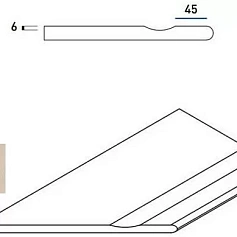 Керамогранит МАГНЕЗИО БОРТИК 30x60 С ВЫЕМКОЙ ЗАКРУГ 620090000398 30x60