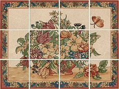 Керама Марацци Панно Гобелен коричневый для кухни