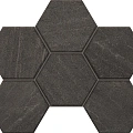 Мозаика estima gb03 Габбро/ gabbro Хексагон anthracite Серый 25x28.5