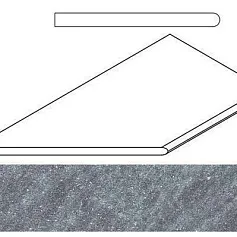Керамогранит СИЛВЕР БОРТИК 30x60 ЗАКРУГЛ.ЛЕВ 30x60