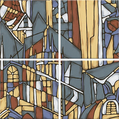 Керама Марацци Панно Витраж разноцветный 