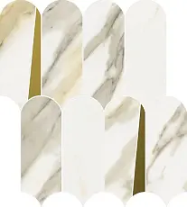 Мозаика Италон  Стелларис Калакатта Голд Элегант 32,5х36,1 33х33