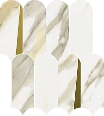 Италон Мозаика Италон  Стелларис Калакатта Голд Элегант 32,5х36,1 белый 
